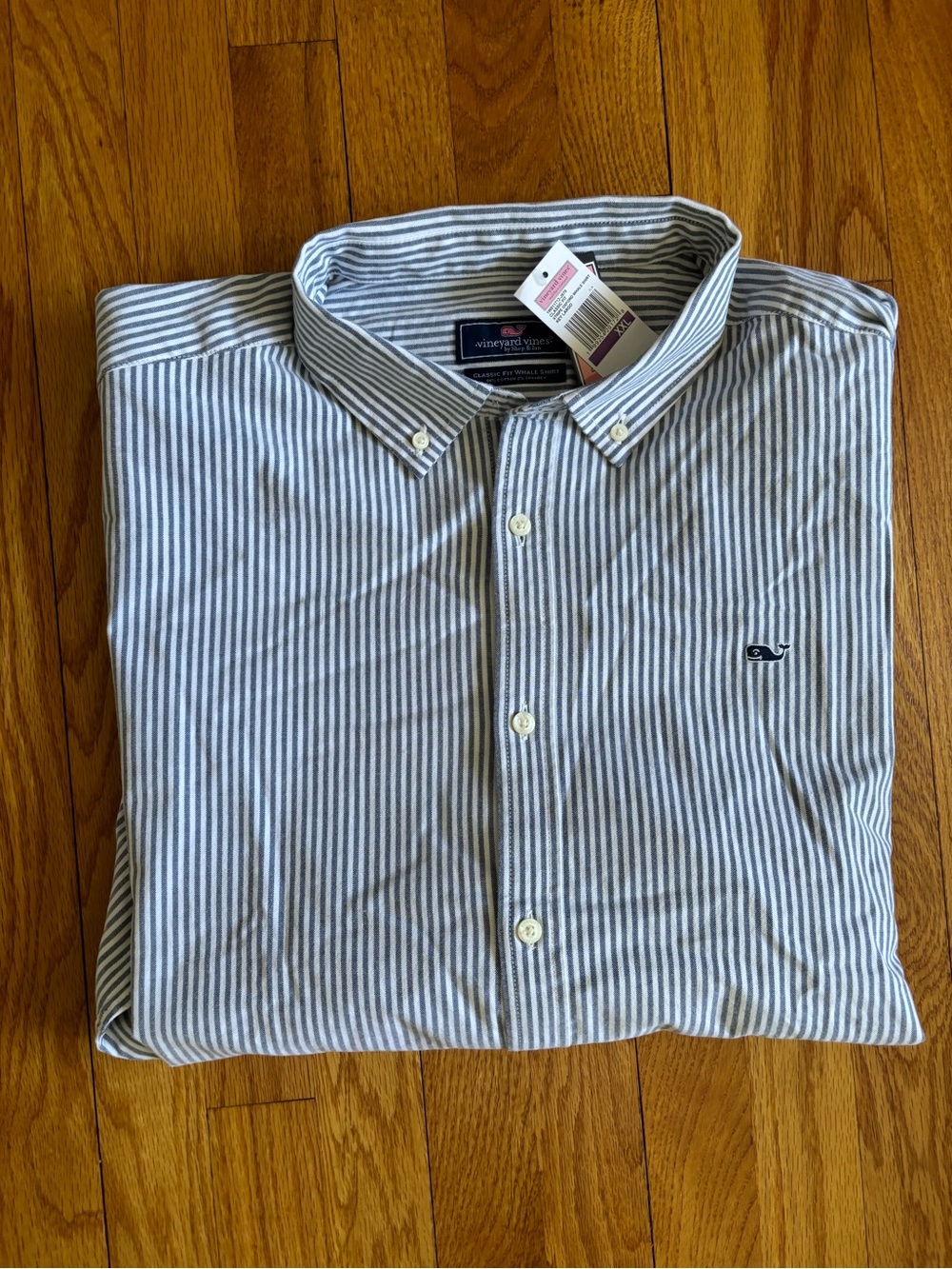 Vineyard Vines Striped Blue and White Button-Down Shirt - Men's